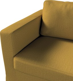 Pokrowiec na sofę Karlstad 3-osobową nierozkładaną, długi kolor żółty tkanina strukturalna