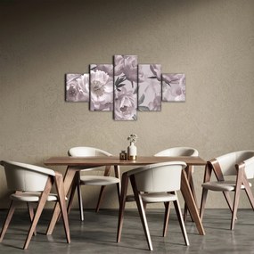 Obraz - Vintage kwiaty piwonii (125x70 cm)