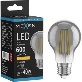 Mexen Vintis żarówka filament LED E27, A60, 8W, Ciepła - 2200K, 600 lm, smoke - L150-E27-0822-70