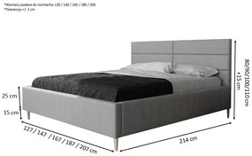 Łóżko sypialniane Basic SLIM - 200x200