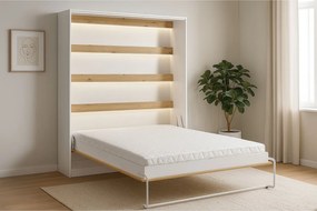 Półkotapczan pionowy Perfekt, 160x200 cm, Dąb + Czarny