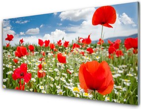 Panel Szklany Kwiatowa Polana Marzeń