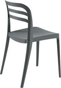 Zestaw 4 krzeseł do jadalni antracytowych „Guapa” z polipropylenu cm 50x51 82h