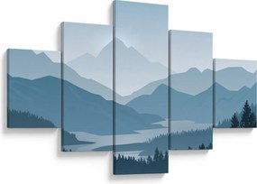 Obraz - Góry oczami grafika (125x70 cm)