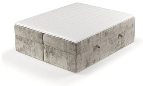 Jasnobrązowe łóżko boxspring ze schowkiem 140x200 cm Yoko – Maison de Rêve