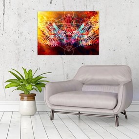 Obraz - Merkaba ze skrzydłami, abstrakcja (70x50 cm)
