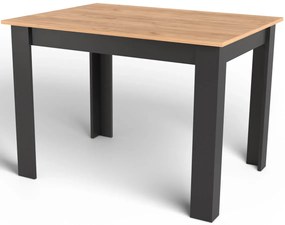 Nowoczesny stół do salonu dąb craft + czarny - Silio 4X