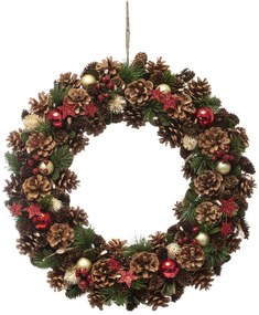 Wieniec świąteczny z szyszkami, Ø 50 cm