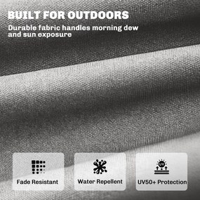 Outsunny Poduszka na Palety Zdejmowana Poduszka z Paskami Mocującymi Ogrodowa 198 x 65 x 13 cm Jasnoszary | Aosom PL