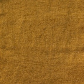 Lniana zasłona w kolorze ochry/brązowa 140x200 cm Bronze – Linen Tales