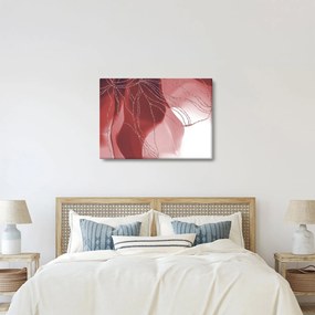 Obraz - Czerwony abstrakcyjny kwiat N⁰1 (70x50 cm)