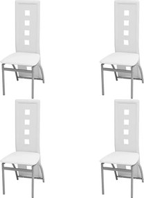 Komplet 4 białych krzeseł do stołu M8-L20