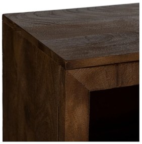 Brązowa witryna z litego drewna mango 180x87x35 cm Ravi – Ixia