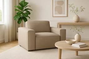 Fotel modułowy Cursal – 124 x 102 x 70 cm, beżowy Raven 30, nowoczesny design