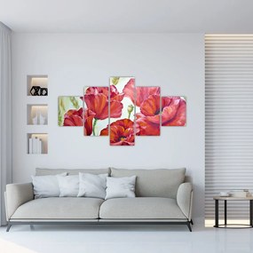 Obraz - Kwiaty maku (125x70 cm)