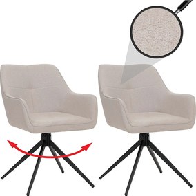 Krzesło do jadalni MCW-O47 (zestaw 2 sztuk),  kremowy biały