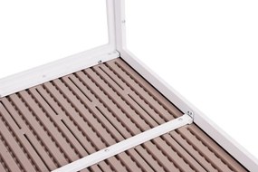 Stół ogrodowy obiadowy Caprila 156x78 cm, kolor biało-beżowy