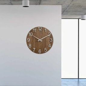 Elegancki zegar ścienny z naturalnego drewna | TORRHTO