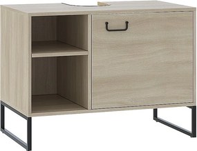 Szafka pod umywalkę dąb/czarny 80x45.5x60 vionna