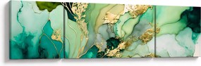 Obraz - Zielona abstrakcja (170x50 cm)
