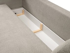 Masseno Sofa AMICO z funkcją spania i pojemnikiem na pościel, Rozkładana sofa - Beżowy, ABRIAMO 2