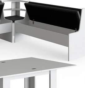 Corner Bank Group biały 180x180x80 roman