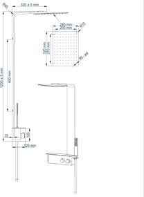 System prysznicowy z termostatem NT038 PRO