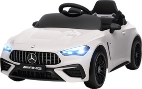 AIYAPLAY Dziecięcy samochód elektryczny, design Mercedes, silniki 12V, pilot, światła LED, muzyka, dla dzieci 3-6 lat, Biały