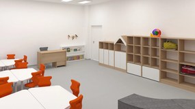 Szafa szkolna na klucz domek Blox BASE 70 index 4P-2R-2F2-D