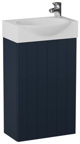 Mała szafka łazienkowa wisząca ciemny granat lamelowe fronty 39 x 22 cm z umywalką z otworem CUSCO