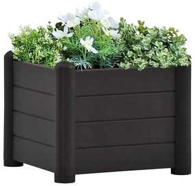 Antracytowa prostokątna donica ogrodowa W7-L10