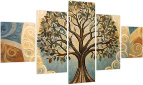 Obraz – Drzewo życia i spirale (125x70 cm)