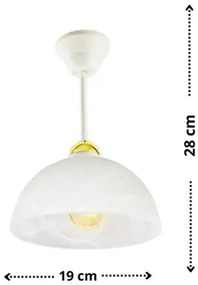 Biała nowoczesna lampa sufitowa - M044 Iberko