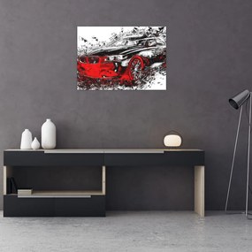 Obraz - Malowany samochód w akcji (70x50 cm)