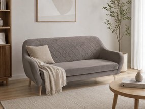 Szara 3-osobowa sofa CORANTI VELVET