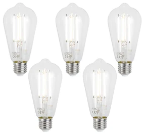 Zestaw 5 Inteligentne ściemnialne żarówki LED E27 ST64 Clear 7W 806lm 2700-6500K