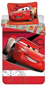 Czerwona bawełniana pościel dziecięca jednoosobowa 140x200 cm Cars "Legend" – Jerry Fabrics