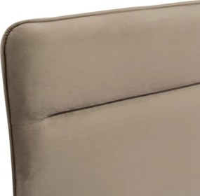 Łóżko Tapicerowane 160x200 cm ze Stelażem Dwuosobowe NICEA Welurowe Beżowe