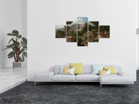 Obraz - Nicolas Poussin, Landscape with Saint John on Patmos, reprodukcje (125x70 cm)