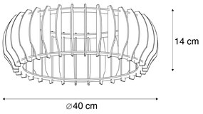 Skandynawska lampa sufitowa beżowa 40 cm z LED - MonteSkandynawski Oswietlenie wewnetrzne
