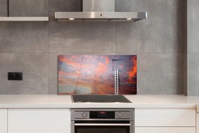Panel szklany do Kuchni Drabina do Nieba o Zachodzie