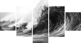 Obraz - Malowanie fal (125x70 cm)