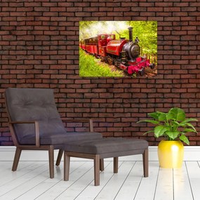 Obraz na szkle pociągu parowego (70x50 cm)
