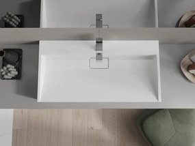 Mexen Ava umywalka nablatowa z konglomeratu 1/O 90 x 46 cm, biała - 23019001