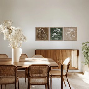 Obrazy zestaw 3 szt. 30x30 cm Floral Imprint – Styler