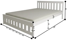 Łóżko MAICA 120 x 200 cm, białe Stelaż: Ze stelażem listwowym elastycznym, Materac: Materac Deluxe 10 cm