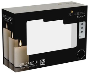 Dekoracyjne świece LED Ø 7,5 cm, 3 szt.