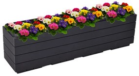 Osłonka do skrzynki balkonowej 80 x 18 x 22 cm grafitowa OŁER