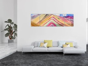 Obraz - Rainbow Mountain, Peru (170x50 cm)