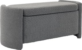 HOMCOM Ławka z Przestrzenią do Przechowywania Ławka Przedpokojowa na Buty, Wyściełana, 105 cm x 44 cm x 45,5 cm. Szara